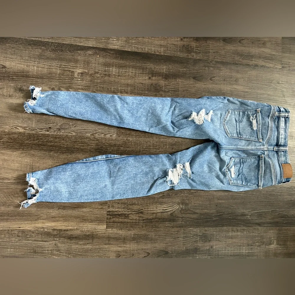 Womens/Teens American Eagle ripped skinny jeans 000 Short - Picture 3 of 3